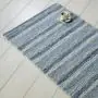 Tapis tissé à la main en 100 % laine vierge de mouton - ici en coloris bleu