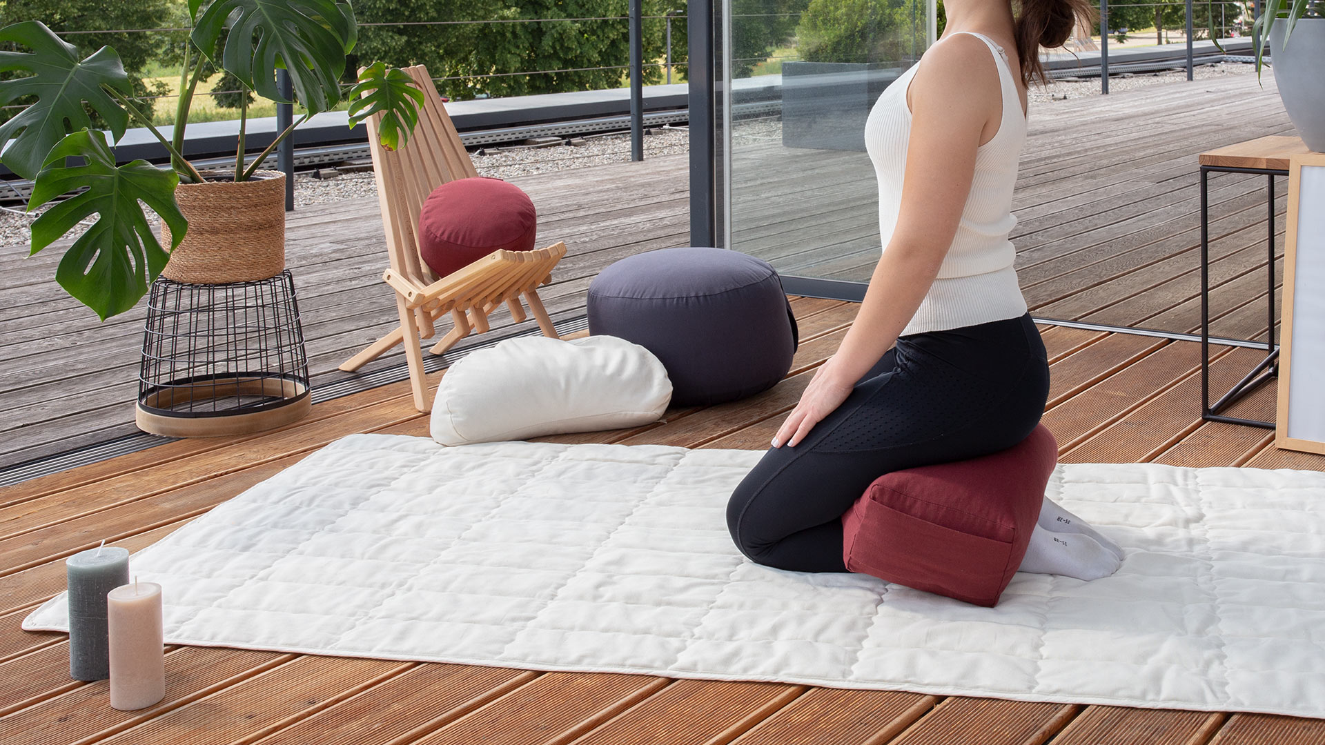 Coussin de méditation en épeautre « Prana »