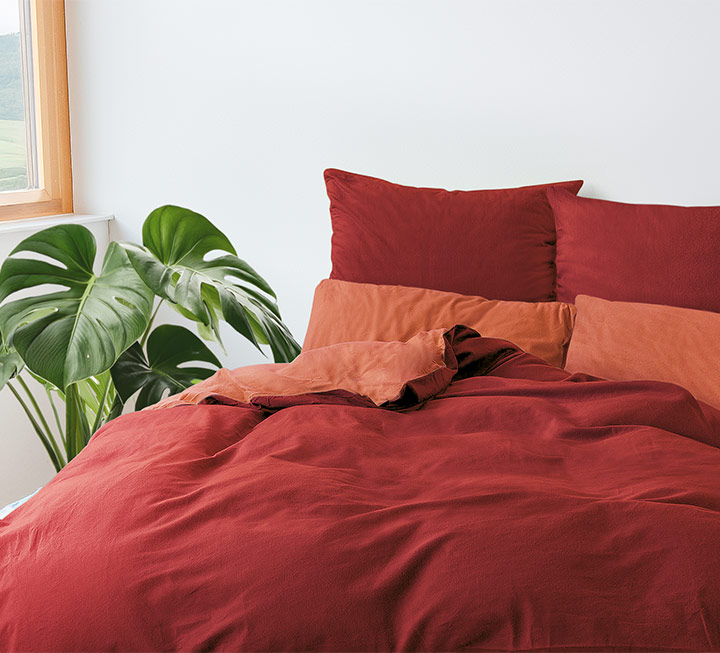 Linge de lit réversible en flanelle « Calida » Linge de lit réversible en flanelle « Calida »