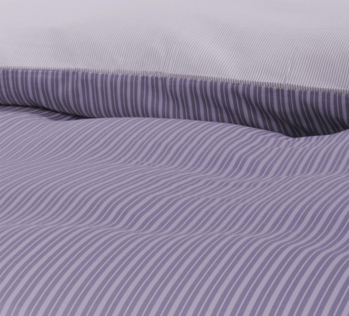 Linge de lit réversible en satin « Rigata » Linge de lit réversible en satin « Rigata »