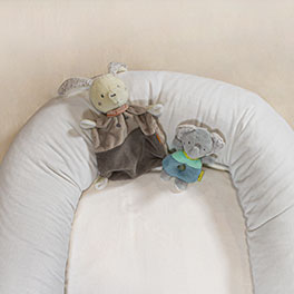 Aperçu: Tour de lit pour bébé « Patronus » - Rebords roulés confortables et volumineux avec garnissage en kapok