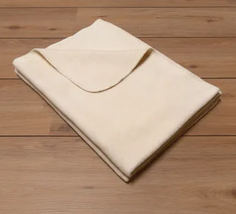 couverture en peluche en coton bio non blanchi et non teint
