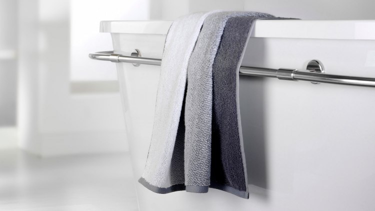 Serviette de toilette Colorado avec dégradé de couleurs gris-gris clair